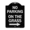 Signmission No Parking on Grass W/ Right Arrow Heavy-Gauge Aluminum Architectural Sign, 24" x 18", BS-1824-23686 A-DES-BS-1824-23686 - alternate 1